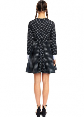 Women's Creepy Girl Skull Print Costume