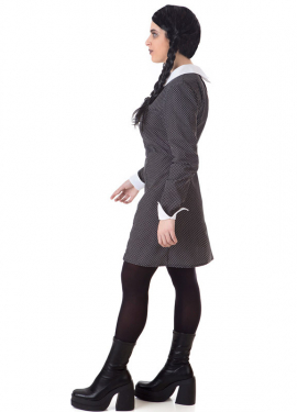 Black Polka Dots Sinister Girl Costume for women