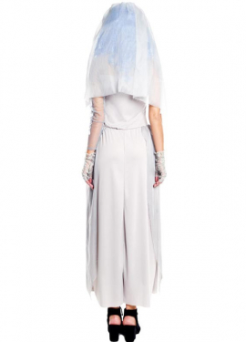 Corpse Bride costume blue decorations for women