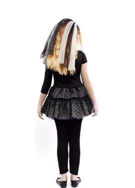 Fato de noiva esqueleto para menina