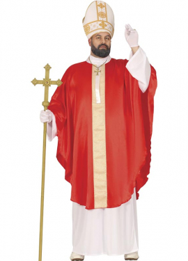 Fato de Papa Vermelho para homem