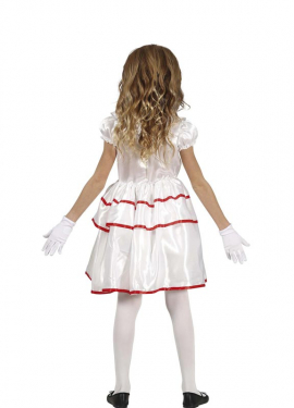 Demonic White Clown Costume for Girls