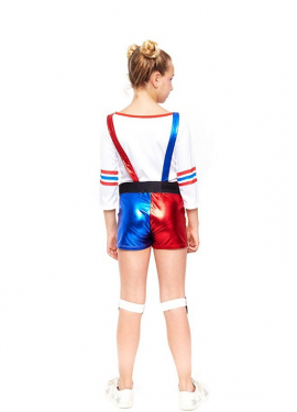 Fato de palhaço conflitante para menina