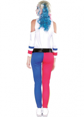 Fato de palhaço longo e conflituoso para mulher