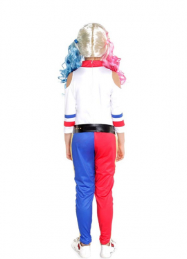 Fato de palhaço longo e conflitante para menina