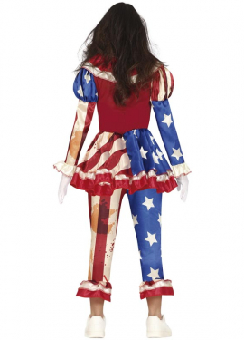 Teenage Bloody Patriot Clown Costume