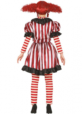 Fato de palhaço risonho feminino