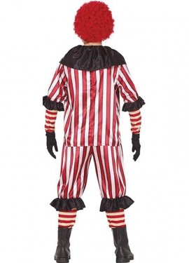 Fato de palhaço listrado masculino