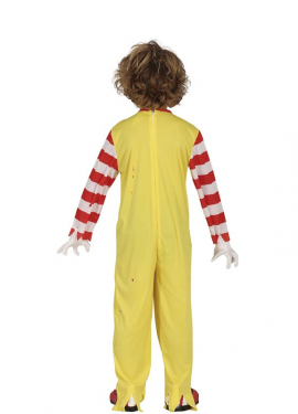 Fato de palhaço hambúrguer assassino infantil