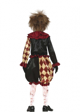 Fato de palhaço de terror sangrento para menino