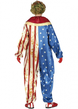 Fato de Palhaço Patriota Sinistro para homem