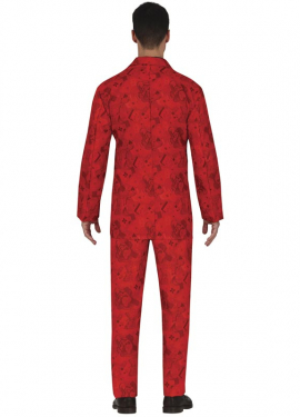 Fato elegante de palhaço risonho para homem