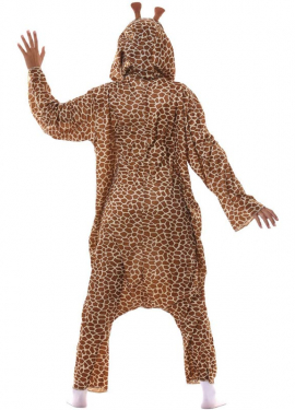 Fato de pijama girafa para adulto