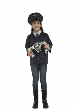 Fato de piloto com acessórios para crianças