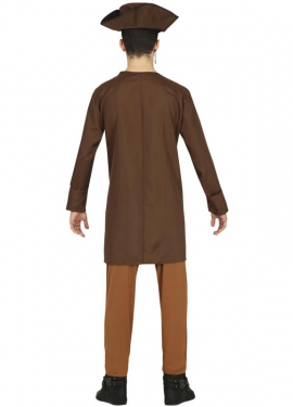 Brown Navigator Pirate Costume for Teenagers