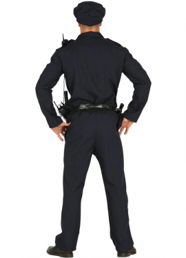 Fato de polícia azul para homem
