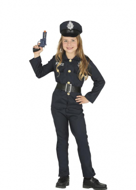 Fato de polícia azul para criança