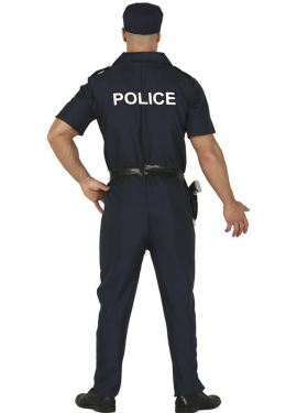 Fato de polícia local para homem