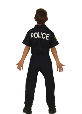 Fato de polícia local para crianças