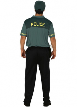 Fato de polícia verde para homem