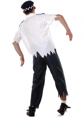 Fantasia de policial zumbi