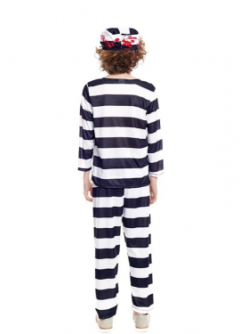 Fato de prisioneiro sangrento para menino