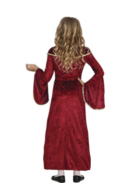 Medieval Princess costume with sleeves for girl