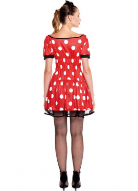 Fato feminina de rato de desenho animado