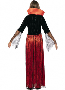 Fato de rainha vampira antiga vermelha para mulher