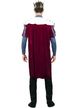 Deluxe Printed Medieval King Costume for Men