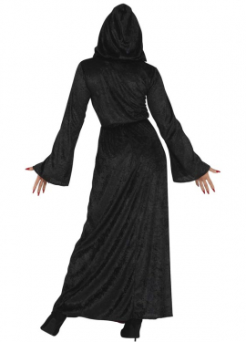Fato de ritualista com capuz para mulher