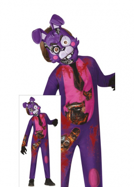 Fantasia de robô coelho assustador para crianças