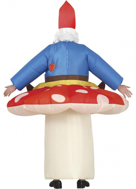 Fato de cogumelo insuflável com anão para adulto
