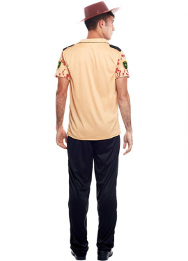 Fato de xerife zumbi para homem