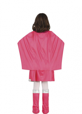 Fato de super-heroína rosa para menina