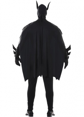 Fato de super-herói escuro para homem