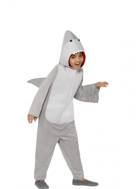 Fato de tubarão cinzento para crianças