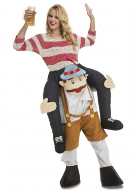 Fato de Oktoberfest tirolesa de ombro para adultos