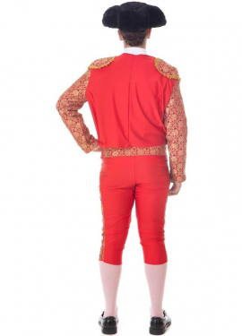 Red and gold classic bullfighter costume for men