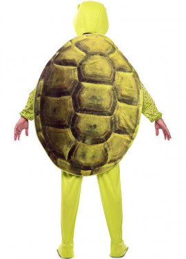 Fantasia adulta de tartaruga verde com casca
