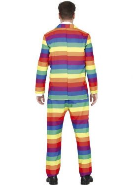 Traje de terno arco-íris masculino