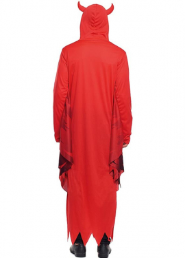Fato de túnica demoníaca para homem
