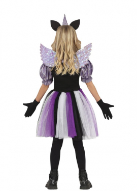 Fato de unicórnio escuro para menina