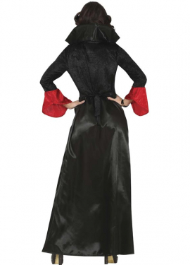 Fato de vampira clássica vermelha para mulher