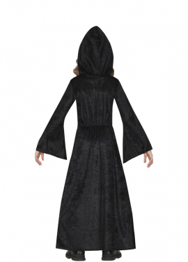 Fato de vampiro com capuz preto para menina