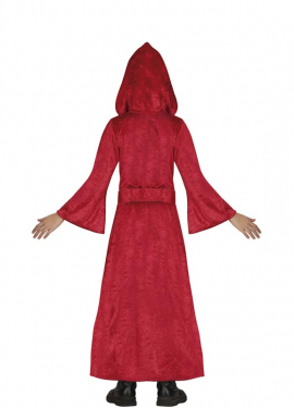 Fato de vampira com capuz vermelho para menina
