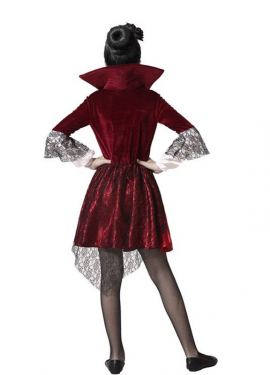 Fato de vampira vermelha para menina