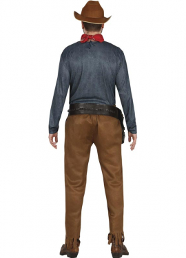 Fato de cowboy clássico com colete para homem