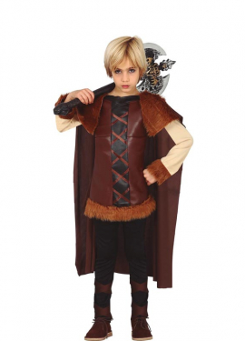 Traje marrom viking para menina