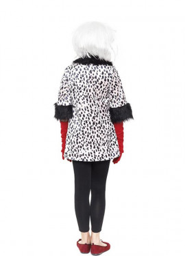 Traje de vilão cruel vestido preto para menina